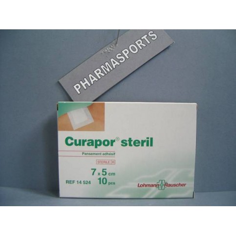 PANSEMENTS STERILES ADHESIFS CURAPOR 7CMx5CM