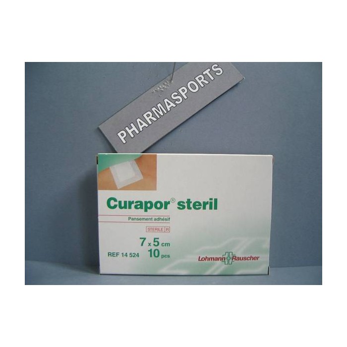 PANSEMENTS STERILES ADHESIFS CURAPOR 7CMx5CM